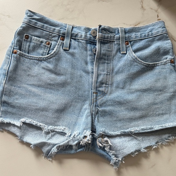 Pants - Light Blue Denim Women Shorts